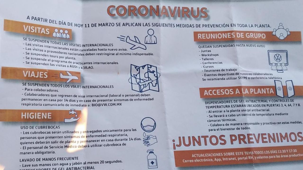 Coronavirus Volkswagen Puebla Mide Temperatura A Empleados Para Evitar