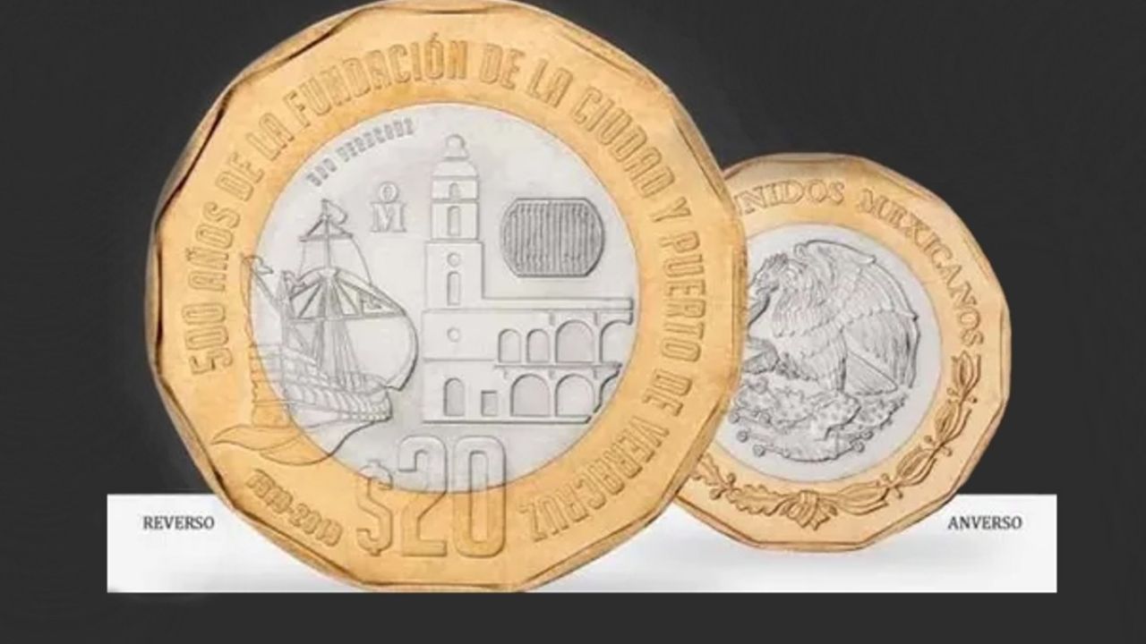 Tienes Esta Moneda De Pesos Con El Escudo De Veracruz La Puedes