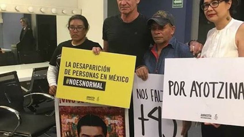 FOTOS: Sting se reúne con padres de Ayotzinapa