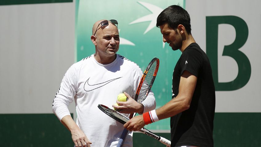 Agassi y Djokovic, juntos en Roland Garros