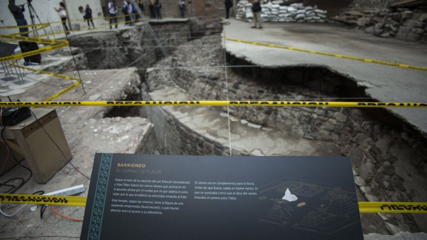 Hallan templo dedicado al dios del viento en el Centro Histórico