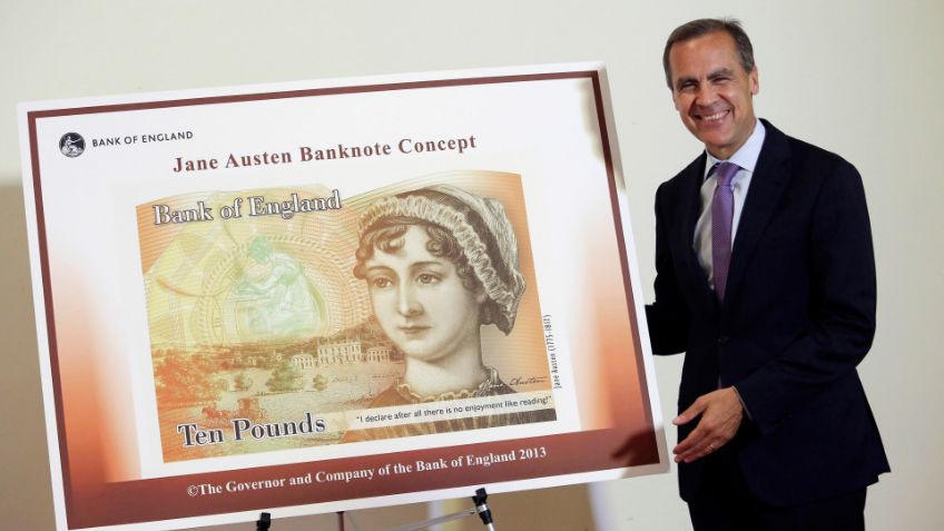 Banco de Inglaterra presenta billete de 10 libras con imagen de Jane Austen