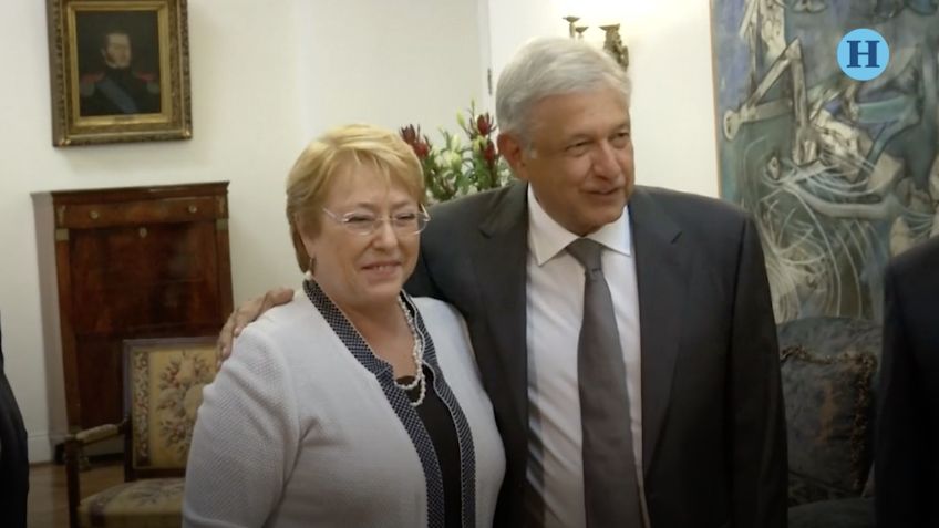 AMLO se reúne en Chile con Michelle Bachelet