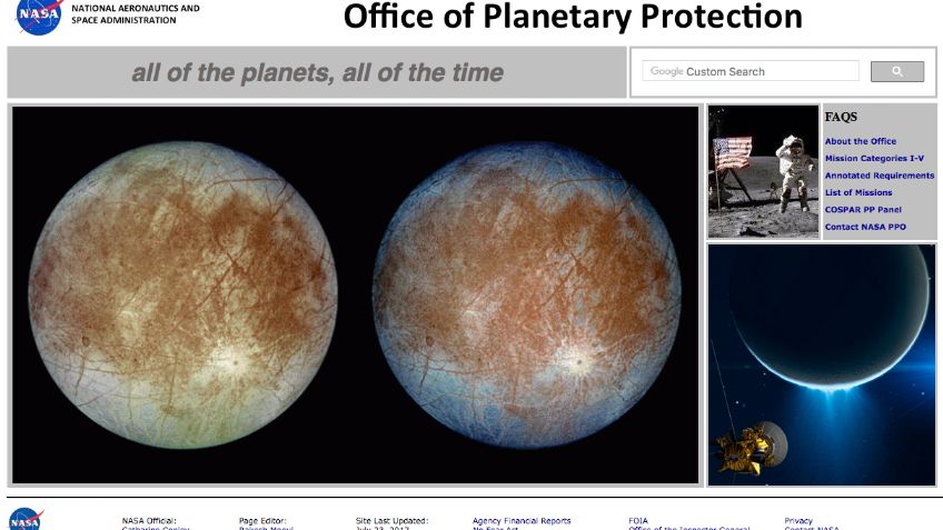 La NASA anuncia vacante laboral como Oficial de Protección Planetaria