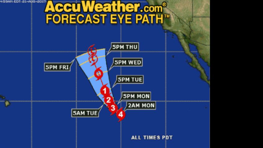 Huracán Kenneth alcanza la categoría 4 en el Pacífico sin que afecte México