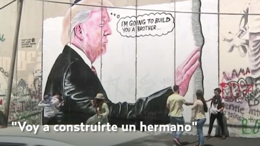 Grafiti de Trump aparece en muro israelí