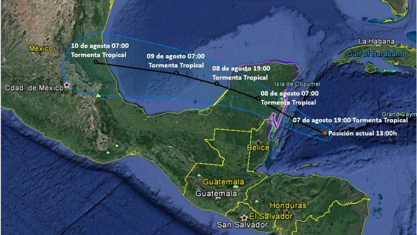 Quintana Roo eleva alerta a naranja por tormenta tropical Franklin