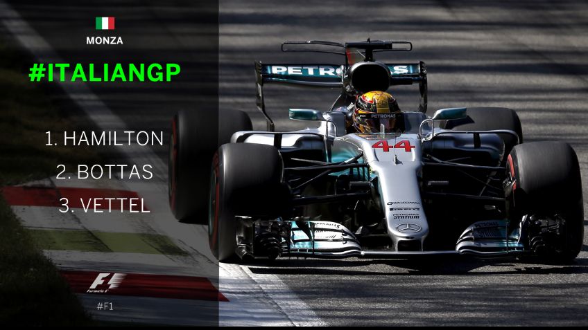 Lewis Hamilton gran el GP de Monza, en Italia, y pelea por el campeonato