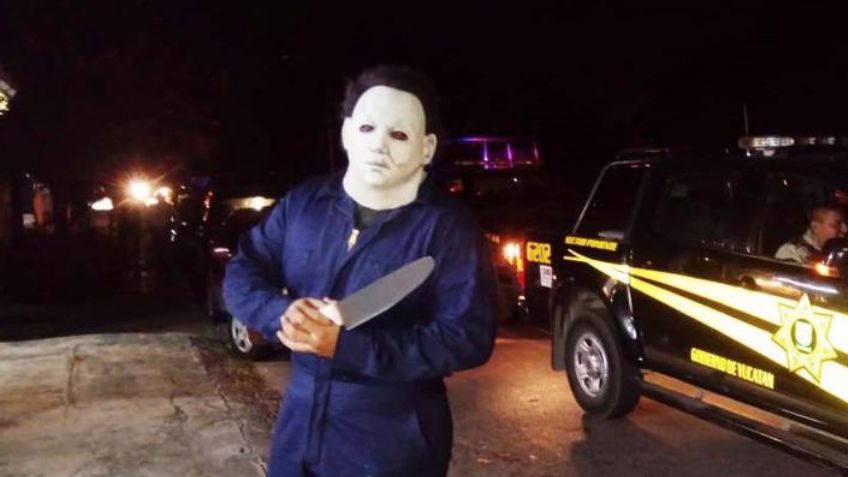 Supuesto asesino serial disfrazado de Michael Myers causa temor en Yucatán