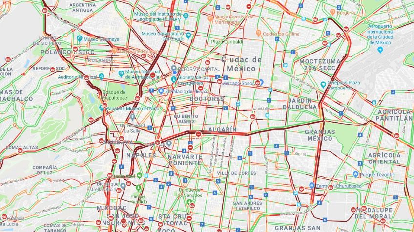 Colapso vial por sismo en la CDMX