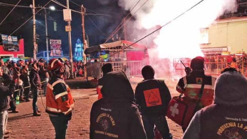 Pirotecnia en Tláhuac: Verbena termina en caos