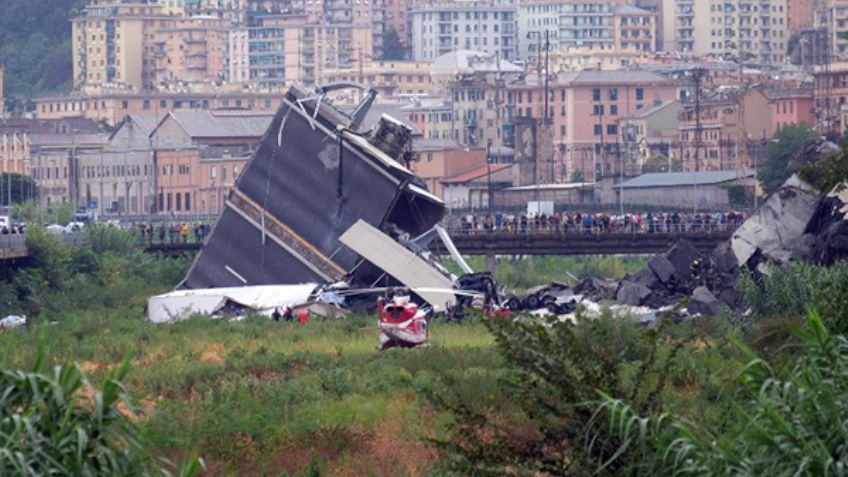 Aumenta a 35 el número de víctimas por derrumbe de puente en Génova