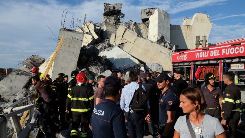 Colapso de "puente enfermo" en Génova deja 35 muertos