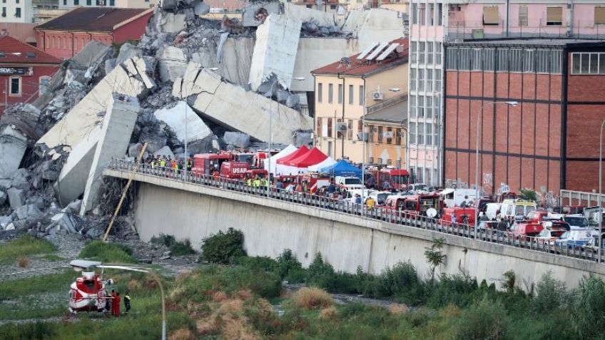 Italia decretó estado de emergencia en Génova tras colapso de puente