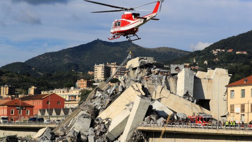 Italia decretó estado de emergencia en Génova tras colapso de puente