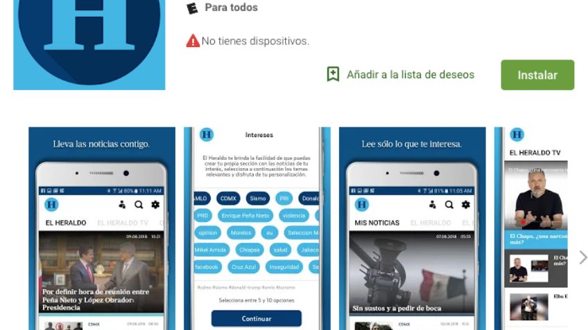 APP de El Heraldo de México, descárgala para Android y iOS