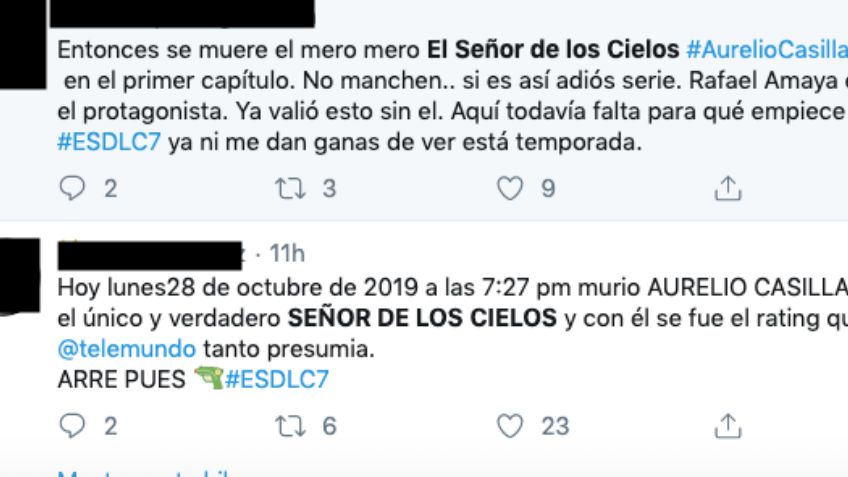 ¿De verdad murió Aurelio Casillas en 'El Señor de los Cielos"?