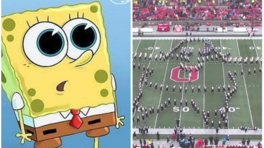 ¿¡Están listos chicos!? Así se vivió el mejor homenaje a Bob Esponja en un partido de futbol americano: VIDEO