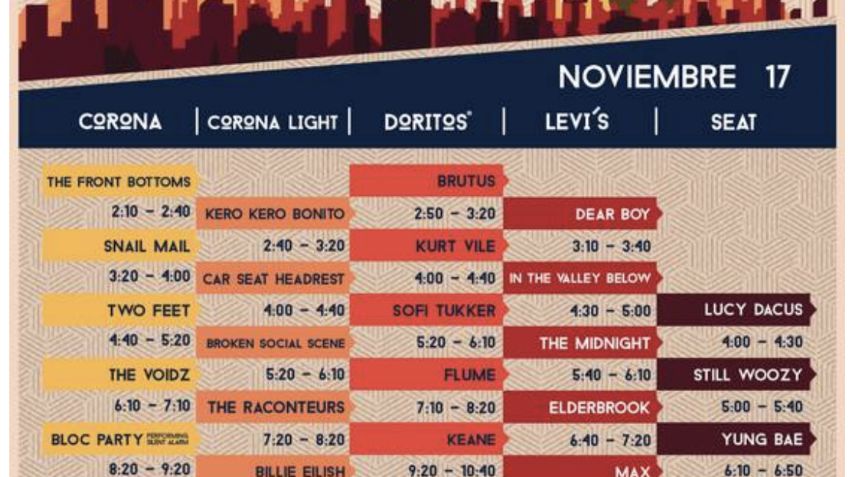 Guía Corona Capital 2019: horarios, escenarios, cartel completo