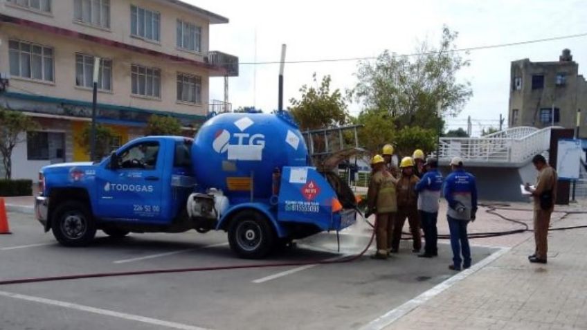 Fuga de gas en una pipa genera pánico en mercado de Tampico