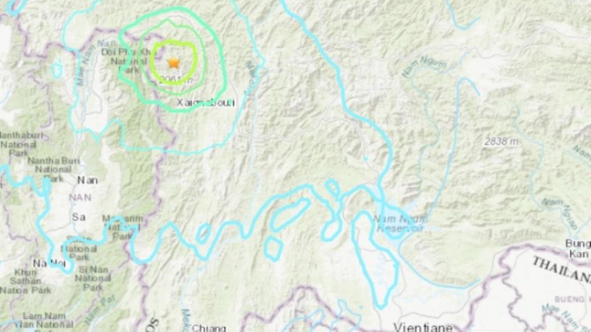 Temblor de magnitud 6.1 impacta en el norte de Laos, cerca de Tailandia: VIDEO