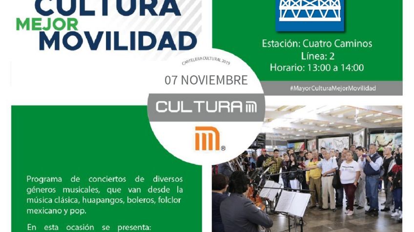 Teatro, películas y música hoy en el Metro de la CDMX