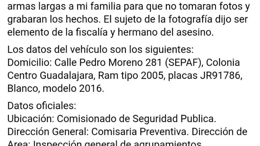 Investigan participación de elemento de Fiscalía Jalisco por accidente donde muere mujer