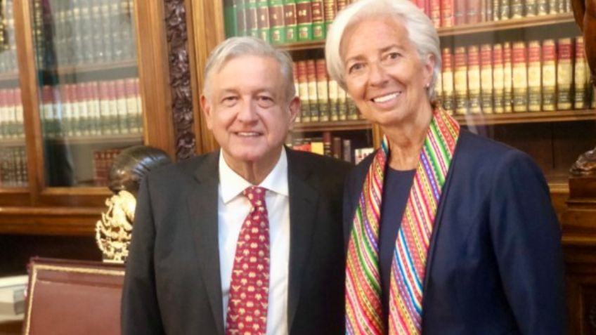 Christine Lagarde felicita a AMLO por políticas públicas durante encuentro en Palacio Nacional