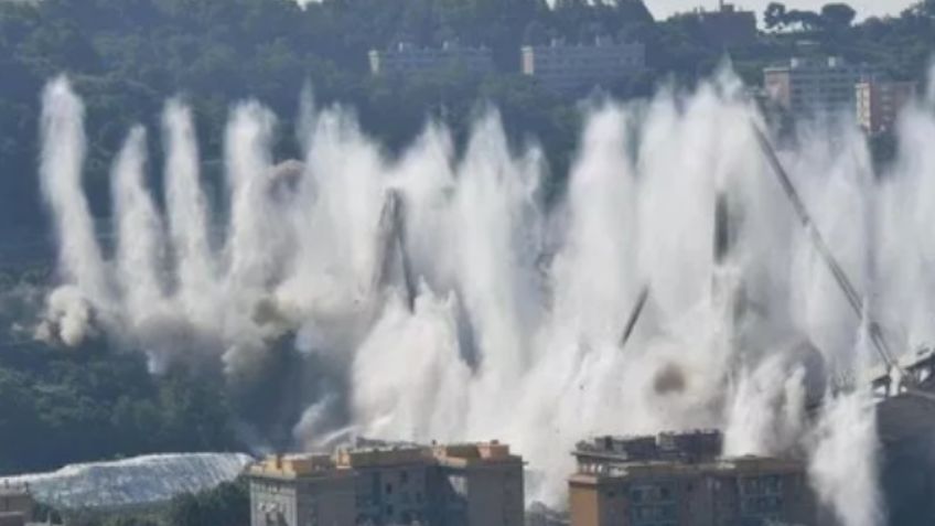 Impresionantes imágenes de la demolición del Puente Morandi en Génova: VIDEO