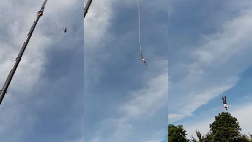 ¡Milagro! Cuerda del bungee se zafa y hombre sobrevive: VIDEO