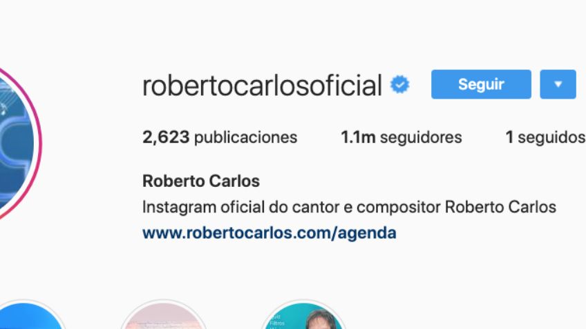 Roberto Carlos ya tiene "un millón de amigos" en Instagram