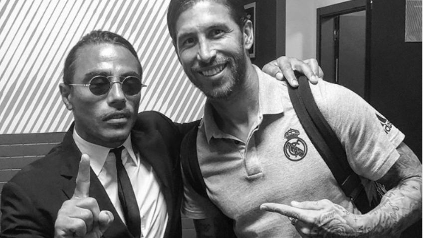 ¿Qué dijo? Así fue el encuentro en "spanglish" entre Sergio Ramos y el chef "Salt Bae": VIDEO