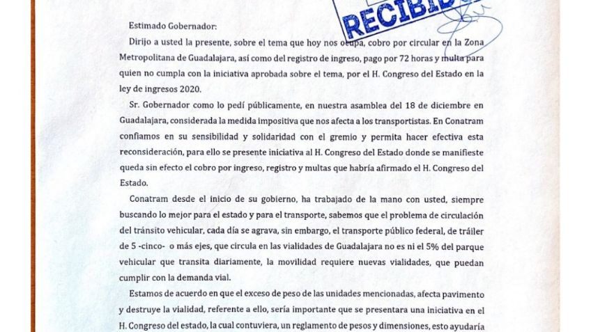 Anuncia Conatram que retira convocatoria de paro el 15 de enero por regulación al transporte