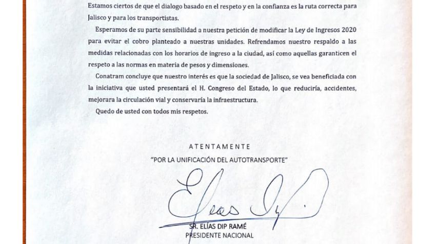 Anuncia Conatram que retira convocatoria de paro el 15 de enero por regulación al transporte