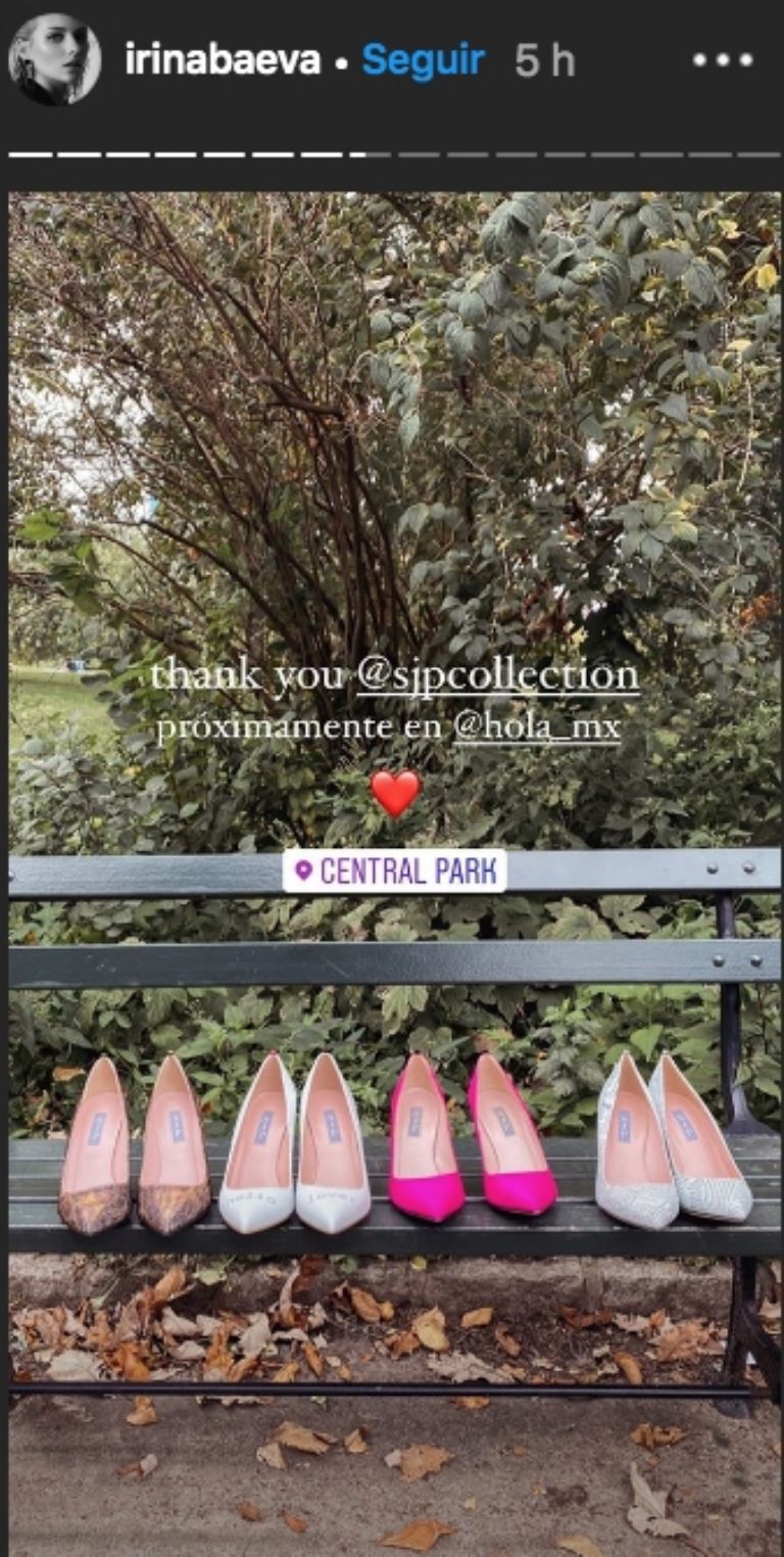 Los zapatos que le prestó Sarah a Irina. Foto: Instagram