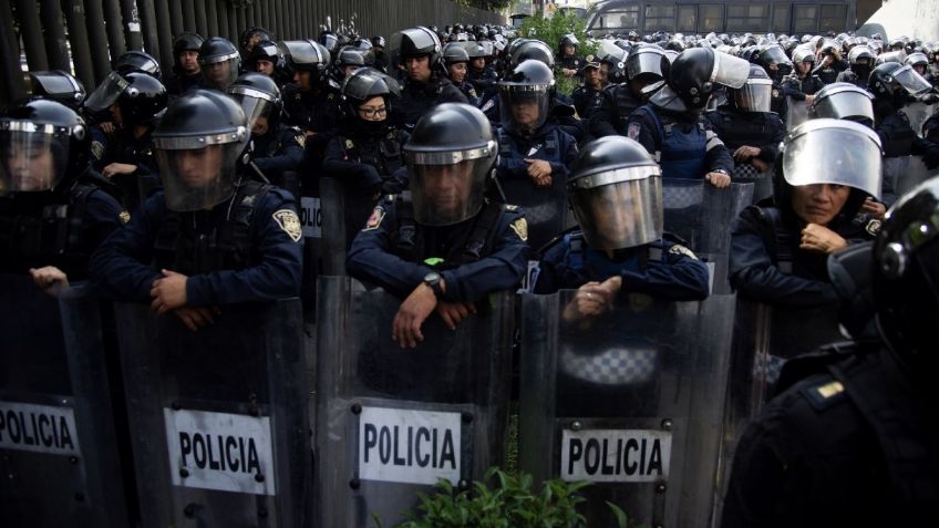 Movilizan a mil 100 policías por marchas de taxistas