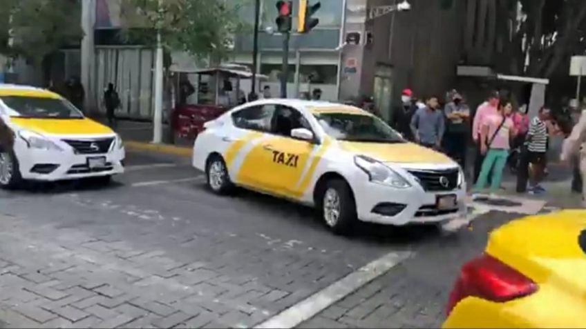 Taxistas se manifiestan para pedir mayor regulación a plataformas en Guadalajara