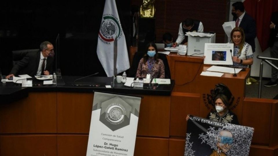 López-Gatell en el Senado de la República. Foto: Cuartoscuro