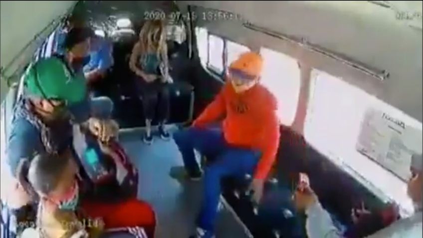 VIDEO VIRAL: ¡Uno de tantos! Capturan a asaltante de transporte público, así realizaba sus atracos