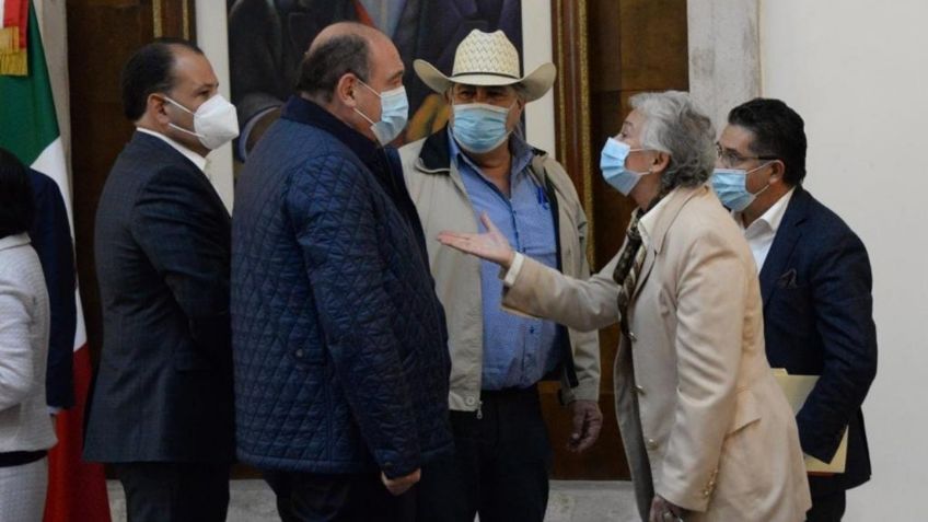 Sánchez Cordero dialoga con representantes de Aurech sobre Tratado de Aguas Internacionales 