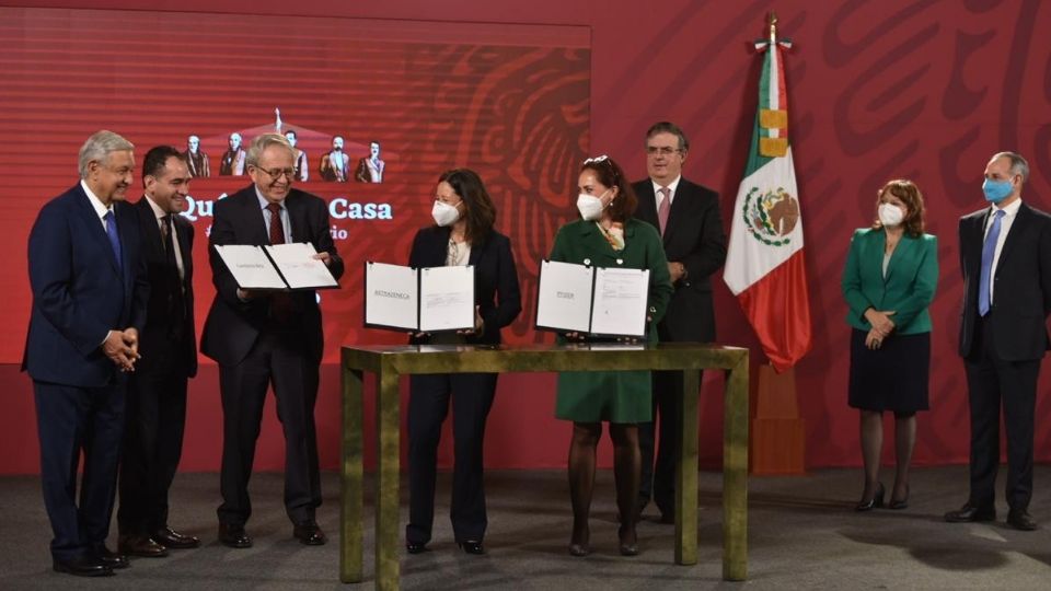 El gobierno de México firmó los acuerdos en La Mañanera. Foto: Daniel Ojeda