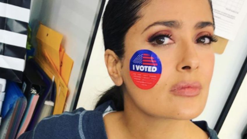 Salma Hayek y otros famosos mexicanos ya votaron en Estados Unidos: FOTOS+VIDEO