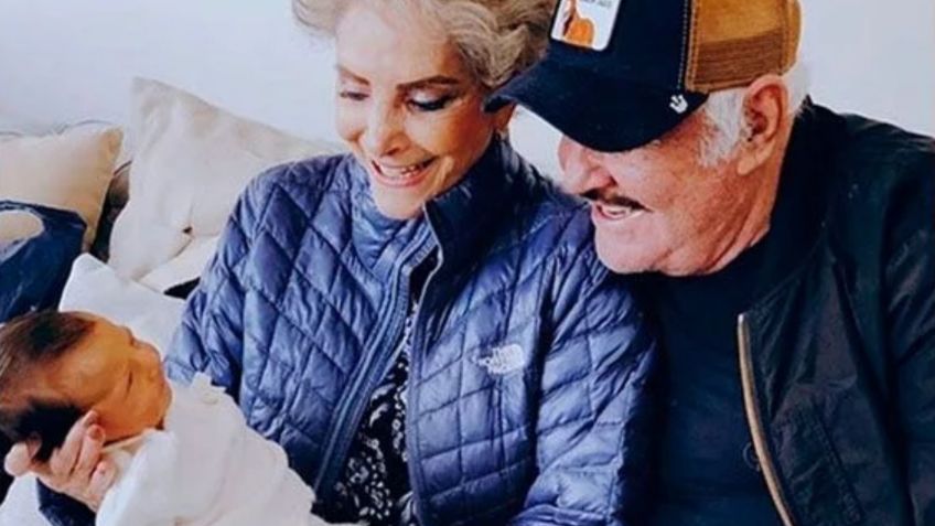 Vicente Fernández y “Doña Cuquita” comparten tierno momento con su bisnieto: FOTOS