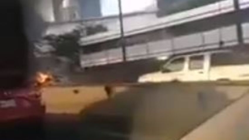 Reporte vial CDMX: Caos en Periférico Norte por auto incendiado VIDEO