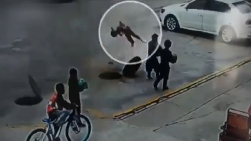 VIDEO VIRAL: ¡Se salva de milagro! Niño sale volando por tronar un cuete