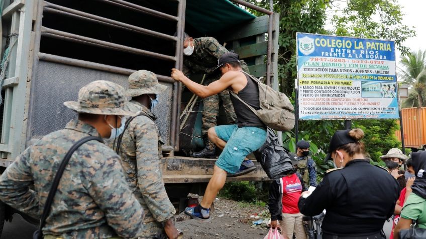 Refuerzan operativo en la frontera sur para contener caravana migrante