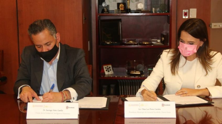 Escobedo es el primer municipio en colaborar con la UIF y Santiago Nieto