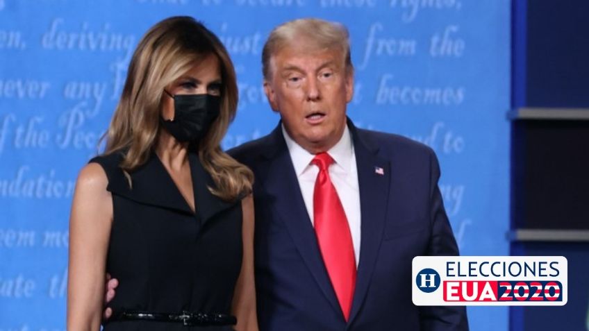 Melania Trump vence al Covid-19 y reaparece al final del debate presidencial