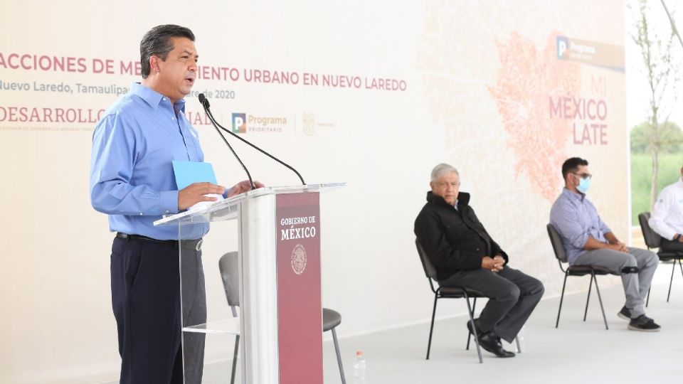 El gobernador de Tamaulipas y el presidente López Obrador realizaron un recorrido por varias obras que se llevan a cabo en la entidad. Foto: Especial