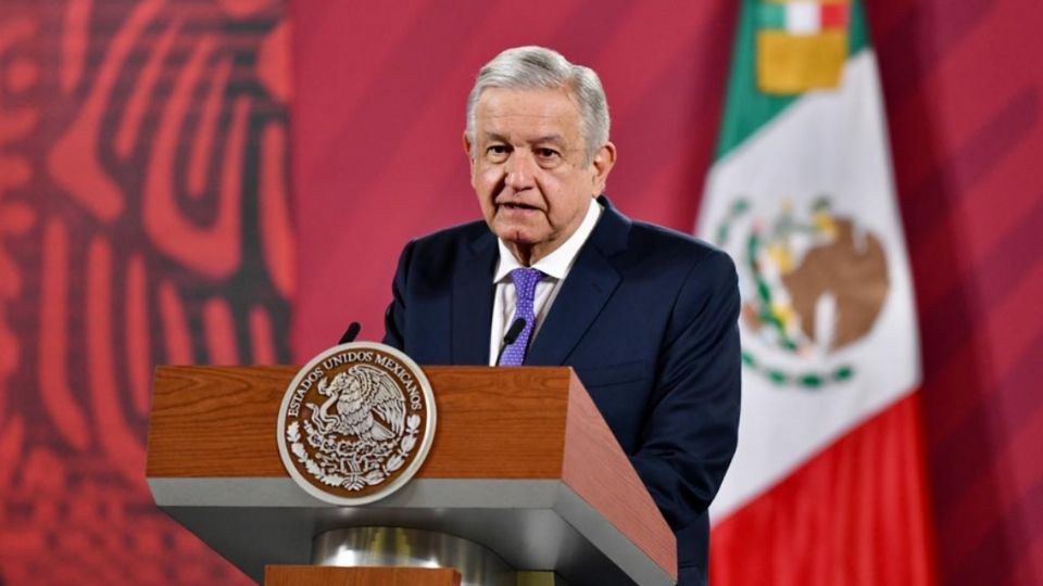 El presidente Andrés Manuel López Obrador desde su conferencia matutina en Palacio Nacional. Foto: Guillermo O’Gam